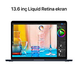 Apple MacBook Air 13' M2 Çip 8 Çekirdekli CPU 8 Çekirdekli GPU 16 GB Bellek 256GB SSD Gece Yarısı MC7X4TU/A