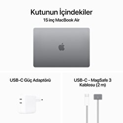 Teşhir - Apple MacBook Air 15' M3 Çip 8 Çekirdekli CPU 10 Çekirdekli GPU 24GB Bellek 512GB SSD Uzay Grisi MC9H4TU/A