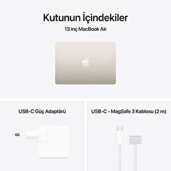 Apple MacBook Air 13 inç M5 Çip 10 Çekirdekli CPU 10 Çekirdekli GPU 16GB Bellek 1TB SSD Yıldız Işığı MDHC4TU/A