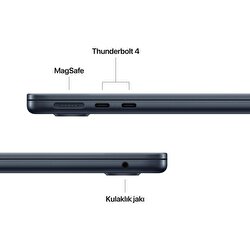 Apple MacBook Air 13 inç M5 Çip 10 Çekirdekli CPU 10 Çekirdekli GPU 24GB Bellek 1TB SSD Gece Yarısı MDHG4TU/A