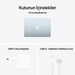 Apple MacBook Air 13 inç M5 Çip 10 Çekirdekli CPU 8 Çekirdekli GPU 16GB Bellek 512GB SSD Gök Mavisi MDHH4TU/A