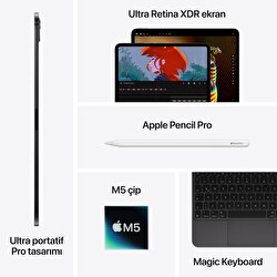 Apple 11 inç iPad Pro M5 Wi-Fi 512GB Standart Cam Uzay Siyahı MDWM4TU/A