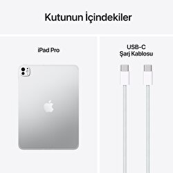 Apple 11 inç iPad Pro M5 Wi-Fi + Cellular 256GB Standart Cam Gümüş ME2P4TU/A