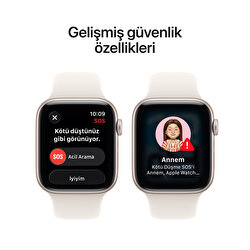 Apple Watch SE 3 GPS 40mm Yıldız Işığı Alüminyum Kasa ve Yıldız Işığı Spor Kordon - S/M MEH34TU/A