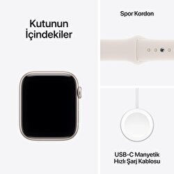 Apple Watch SE 3 GPS 40mm Gece Yarısı Alüminyum Kasa ve Gece Yarısı Spor Kordon - S/M MEH94TU/A