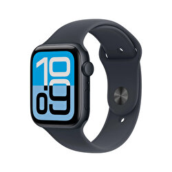 Apple Watch SE 3 GPS 44mm Gece Yarısı Alüminyum Kasa ve Gece Yarısı Spor Kordon - M/L MEHQ4TU/A
