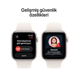 Apple Watch SE 3 GPS + Cellular 44mm Gece Yarısı Alüminyum Kasa ve Gece Yarısı Spor Kordon - S/M MEPH4TU/A