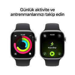 Apple Watch Series 11 GPS 42mm Uzay Grisi Alüminyum Kasa ve Siyah Spor Kordon - S/M MEQW4TU/A