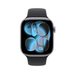 Apple Watch Series 11 GPS 42mm Uzay Grisi Alüminyum Kasa ve Siyah Spor Kordon - M/L MEQX4TU/A