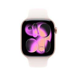 Apple Watch Series 11 GPS 42mm Roze Altın Rengi Alüminyum Kasa ve Bulut Pembesi Spor Kordon - M/L MEU44TU/A