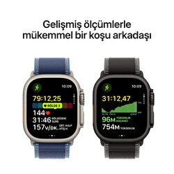 Apple Watch Ultra 3 GPS + Cellular 49mm Natürel Titanyum Kasa ve Demir Mavisi Ocean Kordon MEWH4TU/A