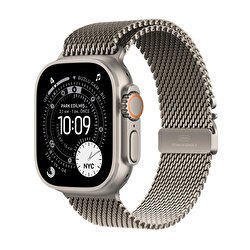 Apple Watch Ultra 3 GPS + Cellular 49mm Natürel Titanyum Kasa ve Natürel Titanyum Milano Loop - Büyük Boy MF0E4TU/A