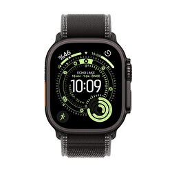 Apple Watch Ultra 3 GPS + Cellular 49mm Siyah Titanyum Kasa ve Siyah/Kömür Trail Loop - M/L MF1H4TU/A