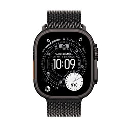 Apple Watch Ultra 3 GPS + Cellular 49mm Siyah Titanyum Kasa ve Siyah Titanyum Milano Loop - Küçük Boy MF1N4TU/A