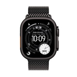 Apple Watch Ultra 3 GPS + Cellular 49mm Siyah Titanyum Kasa ve Siyah Titanyum Milano Loop - Büyük Boy MF1T4TU/A