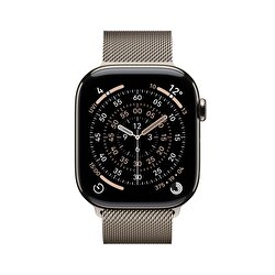 Apple Watch Series 11 GPS + Cellular 42mm Natürel Titanyum Kasa ve Natürel Milano Loop MF8P4TU/A