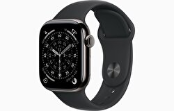Apple Watch Series 11 GPS + Cellular 42mm Arduvaz Titanyum Kasa ve Siyah Spor Kordon - S/M MF8R4TU/A