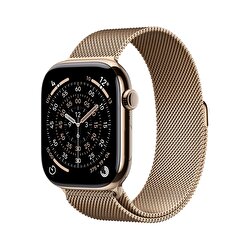 Apple Watch Series 11 GPS + Cellular 42mm Altın Rengi Titanyum Kasa ve Altın Rengi Milano Loop MF8Y4TU/A