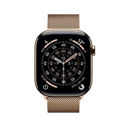 Apple Watch Series 11 GPS + Cellular 42mm Altın Rengi Titanyum Kasa ve Altın Rengi Milano Loop MF8Y4TU/A