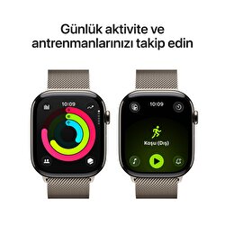 Apple Watch Series 11 GPS + Cellular 46mm Natürel Titanyum Kasa ve Natürel Milano Loop - M/L MFD04TU/A
