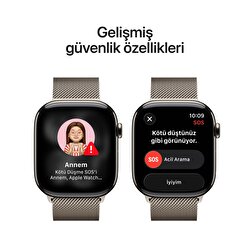 Apple Watch Series 11 GPS + Cellular 46mm Natürel Titanyum Kasa ve Natürel Milano Loop - M/L MFD04TU/A