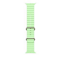49 mm Neon Yeşil Ocean Kordon - Natürel Titanyum MGCF4ZM/A