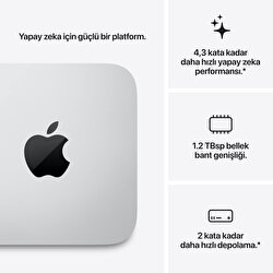 Mac Studio Apple M5 Ultra Çip 30 Çekirdekli CPU 64 Çekirdekli GPU 96GB Bellek 1TB SSD MHL74TU/A