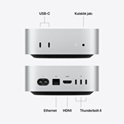 Mac mini Apple M6 Çip 12 Çekirdekli CPU 12 Çekirdekli GPU 16GB Bellek 256GB SSD MHQK4TU/A