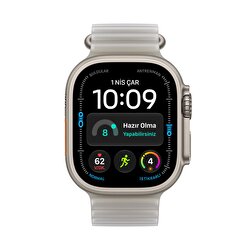 Apple Watch Ultra 4 GPS + Cellular, 49mm Natürel Titanyum Kasa ve Buzlu Gri Ocean Kordon MJAD4TU/A