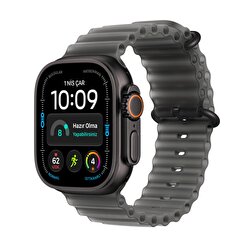 Apple Watch Ultra 4 GPS + Cellular, 49mm Siyah Titanyum Kasa ve Buzlu Siyah Ocean Kordon MJAY4TU/A