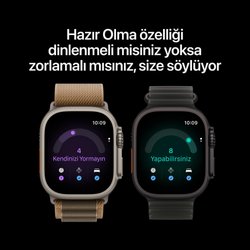 Apple Watch Ultra 4 GPS + Cellular, 49mm Siyah Titanyum Kasa ve Burgonya Trail Loop - M/L MJC44TU/A