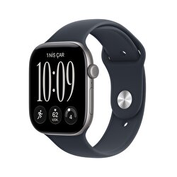 Apple Watch Series 12 GPS + Cellular 42mm Uzay Grisi Alüminyum Kasa ve Lacivert Spor Kordon - S/M MJFX4TU/A