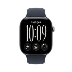 Apple Watch Series 12 GPS + Cellular 42mm Uzay Grisi Alüminyum Kasa ve Lacivert Spor Kordon - S/M MJFX4TU/A