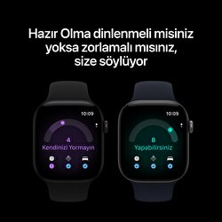 Apple Watch Series 12 GPS + Cellular 42mm Uzay Grisi Alüminyum Kasa ve Lacivert Spor Kordon - S/M MJFX4TU/A