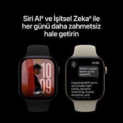Apple Watch Series 12 GPS + Cellular 42mm Uçuk Altın Rengi Alüminyum Kasa ve Kum Beji Spor Kordon - S/M MJG24TU/A