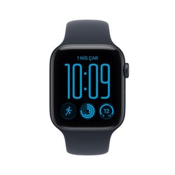 Apple Watch SE 3 GPS + Cellular 44mm Gece Yarısı Alüminyum Kasa ve Lacivert Spor Kordon - S/M MJLQ4TU/A