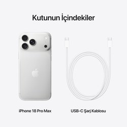 iPhone 18 Pro Max 512GB Gümüş MJXU4TU/A
