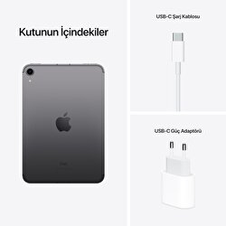 Apple iPad mini 8.3" Wi-Fi + Cellular 256GB - Uzay Grisi  MK8F3TU/A