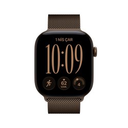 Apple Watch Series 12 GPS 42mm Koyu Bronz Alüminyum Kasa ve Koyu Bronz Milano Loop MKDC4TU/A