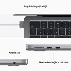 Teşhir - Apple MacBook Air 13' M2 Çip 8 Çekirdekli CPU 10 Çekirdekli GPU 8 GB Bellek 512GB SSD Uzay Grisi  MLXX3TU/A