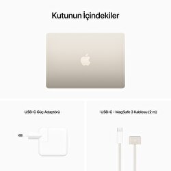 Teşhir - Apple MacBook Air 13' M2 Çip 8 Çekirdekli CPU 10 Çekirdekli GPU 8 GB Bellek 512GB SSD Yıldız Işığı  MLY23TU/A