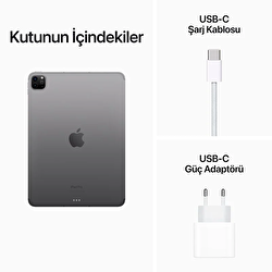 Apple 11 inç iPad Pro Wi-Fi + Cellular 128GB - Uzay Grisi  MNYC3TU/A