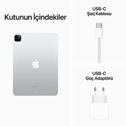 Apple 11 inç iPad Pro Wi-Fi + Cellular 1TB - Gümüş  MNYK3TU/A