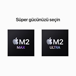 Mac Studio M2 Ultra çip 24 Çekirdekli CPU 60 çekirdekli GPU 1TB SSD MQH63TU/A
