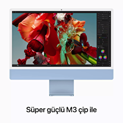 iMac 24 inc 4.5K M3 8CPU 10GPU 8GB 512GB Mavi  MQRR3TU/A