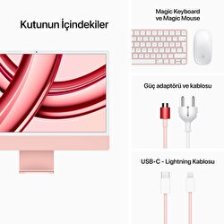 Teşhir - iMac 24 inc 4.5K M3 8CPU 10GPU 256GB Pembe  MQRT3TU/A