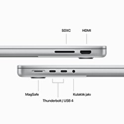 MacBook Pro 14 inc M3 8CPU 10GPU 8GB 1TB Gümüş  MR7K3TU/A
