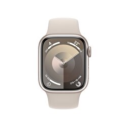 Apple Watch Series 9 GPS 41mm Yıldız Işığı Alüminyum Kasa ve Yıldız Işığı Spor Kordon - M/L  MR8U3TU/A
