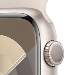 Apple Watch Series 9 GPS 45mm Yıldız Işığı Alüminyum Kasa ve Yıldız Işığı Spor Kordon - M/L  MR973TU/A