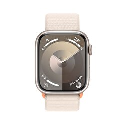 Apple Watch Series 9 GPS 45mm Yıldız Işığı Alüminyum Kasa ve Yıldız Işığı Spor Loop  MR983TU/A
